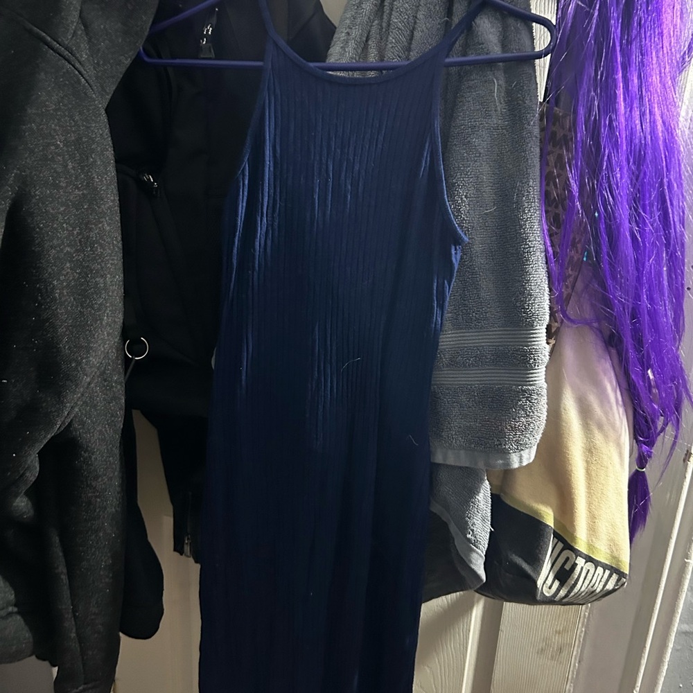 Soprano Navy Blue Maxi Dress